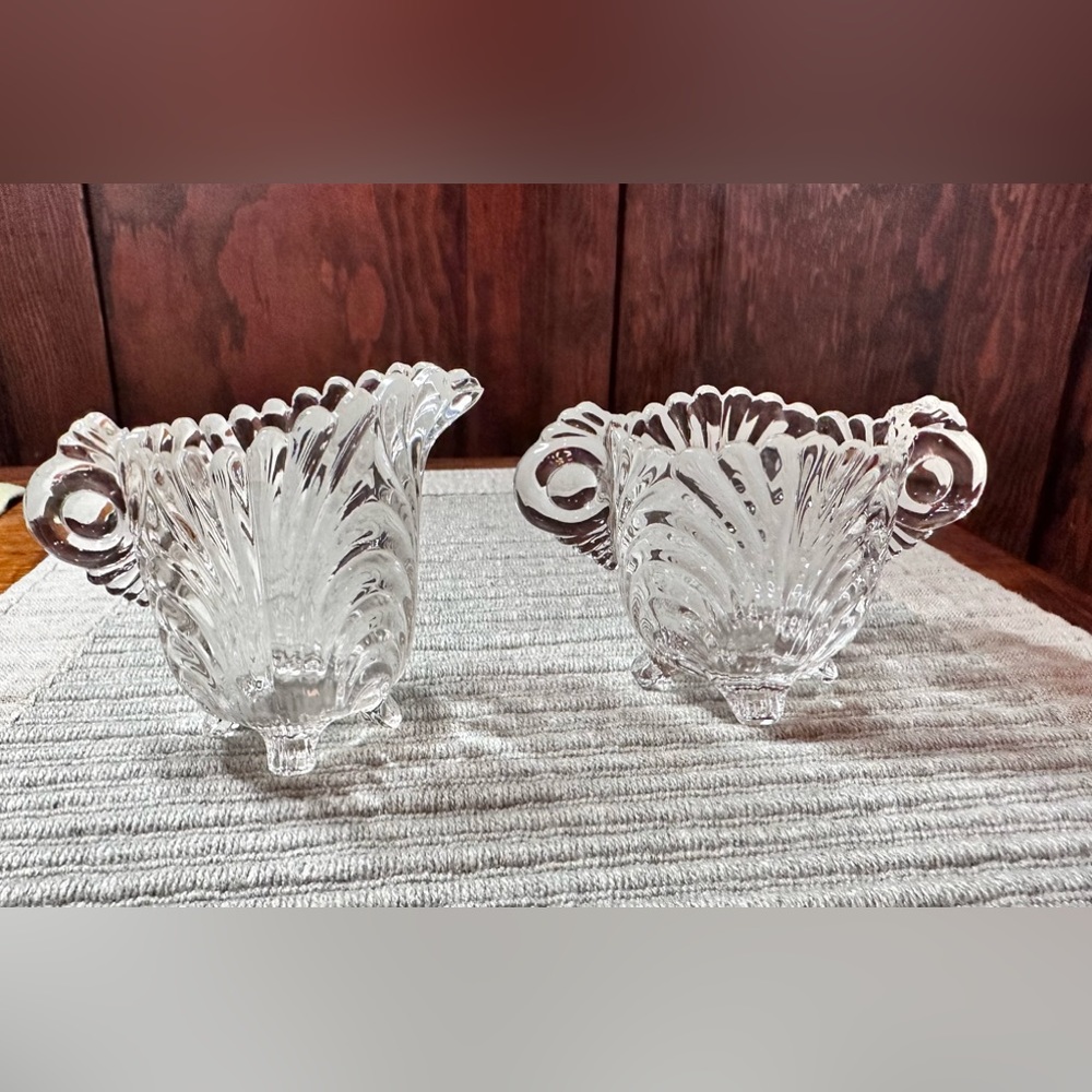 Vintage Cream & Sugar Set by Cambridge Glass